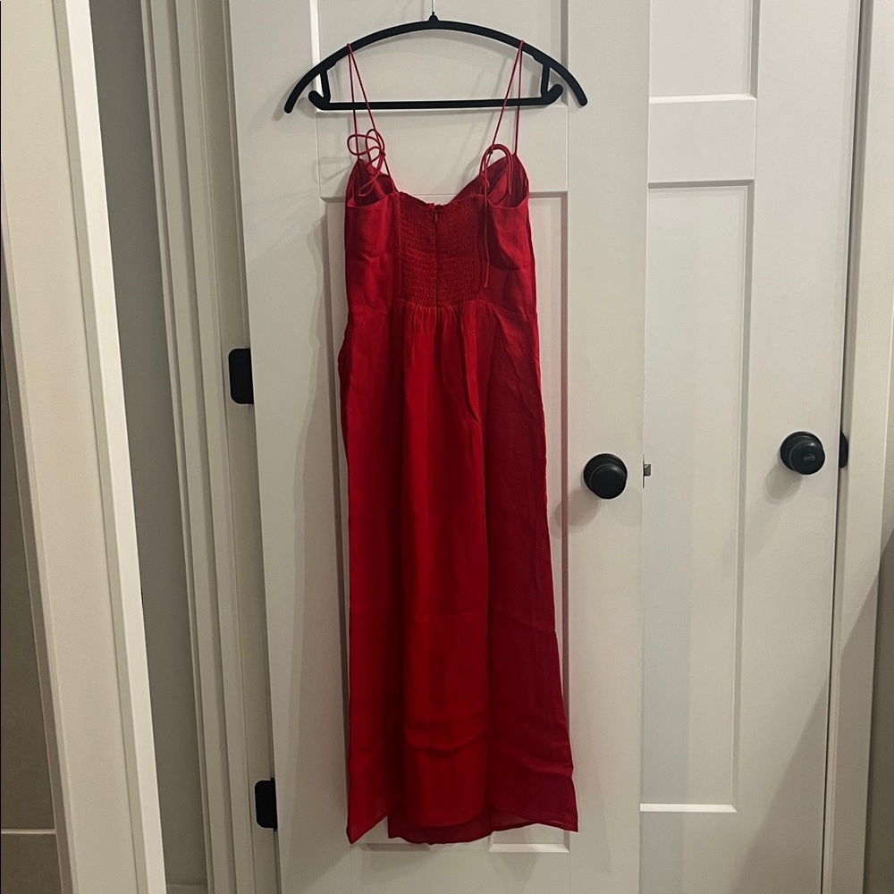 Reformation Kourtney Dress in Cherry Red - Picture 12 of 14
